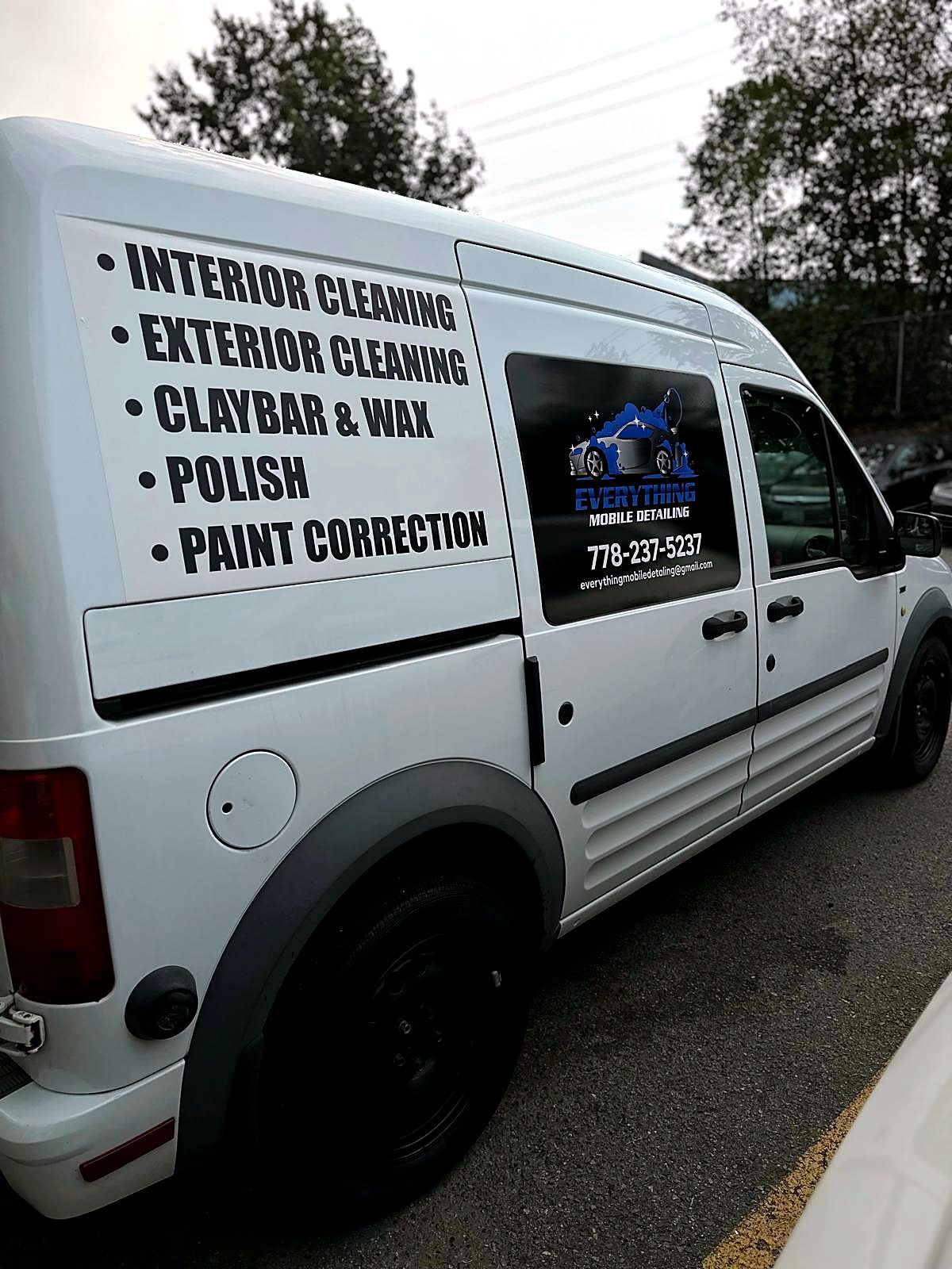 Mobile detailing van decals