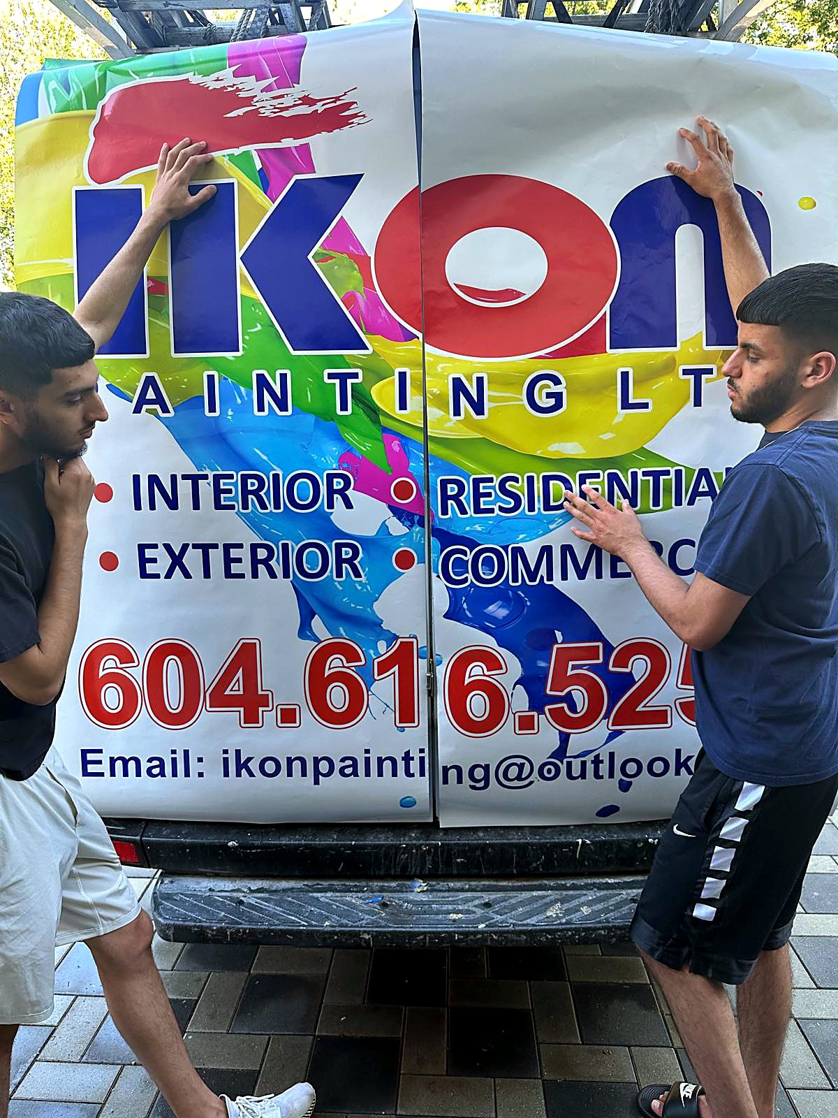 Ikon Painting van wrap install