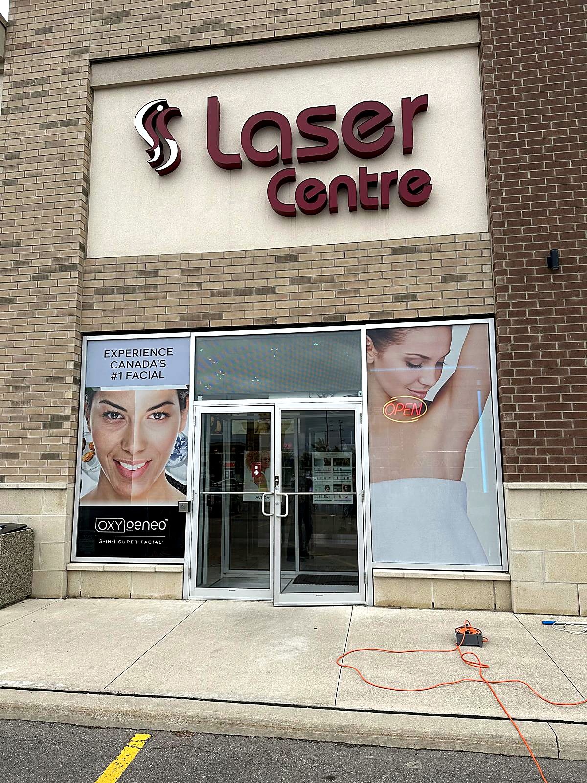 Laser Centre storefront signage