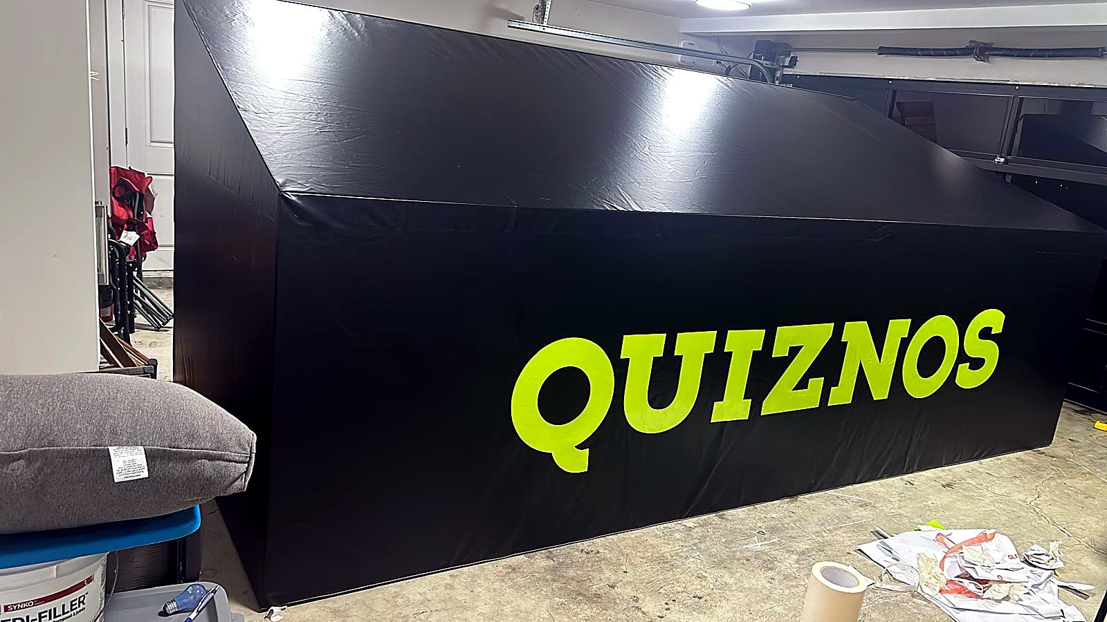 Quiznos illuminated lightbox sign